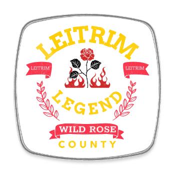 Leitrim Legend Wild Rose County for County Leitrim - Square fridge magnet - white - Front