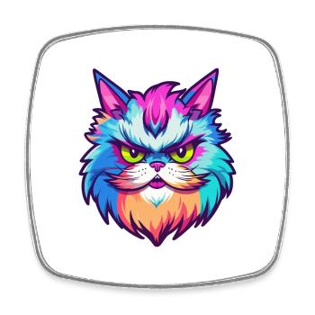 Chat de l’Himalaya race aquarelle dessin animé Kawaii animal de compagnie - Magnet carré - blanc - Devant