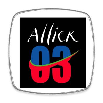 Ally - Square fridge magnet - white - Front