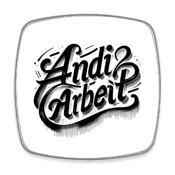 Andi Arbeit! Andreas, Andi, Andrea, Andy, Name - Viereckiger Kühlschrankmagnet - Weiß - Vorne
