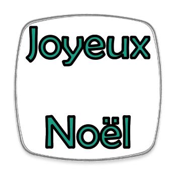 NOËL. ANNEE. ANNIVERSAIRE. RETRAITE. PAPA. MAMAM. - Magnet carré - blanc - Devant