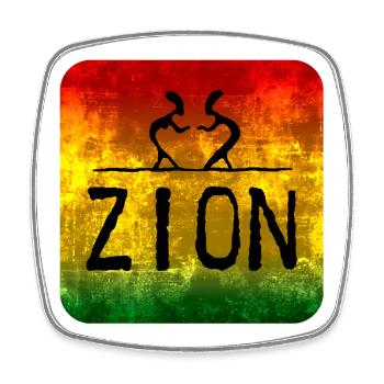 Raggae Zion - Viereckiger Kühlschrankmagnet - Weiß - Vorne