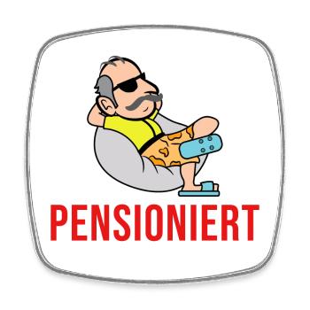 Pensionist Senior Freizeit Ruhestand Spruch - Viereckiger Kühlschrankmagnet - Weiß - Vorne