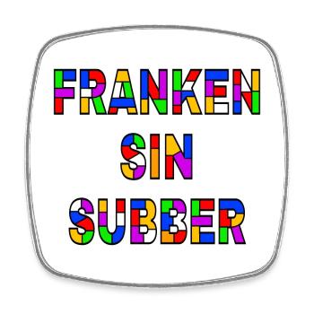 Franken sin Subber - fränkische Pop Art - Viereckiger Kühlschrankmagnet - Weiß - Vorne