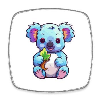Koala Buntes Aquarell Cartoon Kawaii Tier - Viereckiger Kühlschrankmagnet - Weiß - Vorne