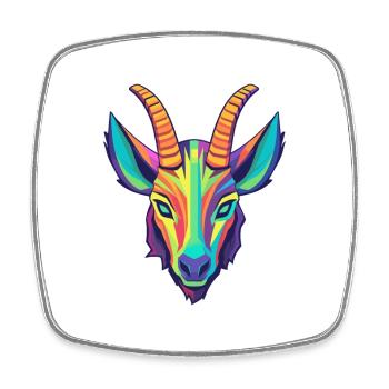 Oryx coloré aquarelle dessin animé Kawaii Animal - Magnet carré - blanc - Devant