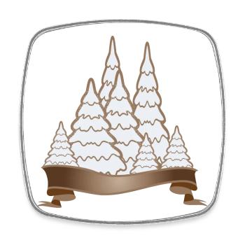 beautiful gingerbread forest for christmas - Square fridge magnet - white - Front