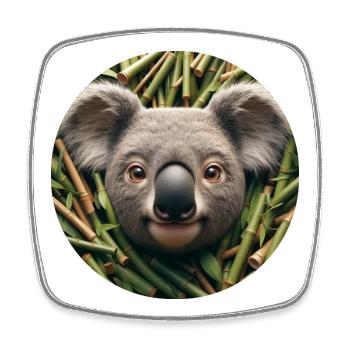 Koala im Animations Stil - Viereckiger Kühlschrankmagnet - Weiß - Vorne