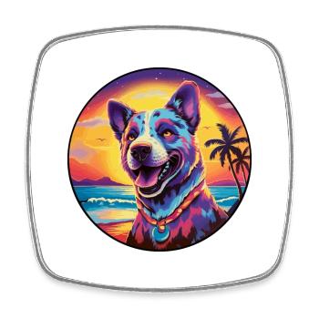 Bongo Buntes Aquarell Cartoon Kawaii Tier - Viereckiger Kühlschrankmagnet - Weiß - Vorne