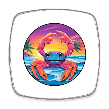 Krabbe buntes Aquarell Cartoon Kawaii Tier - Viereckiger Kühlschrankmagnet - Weiß - Vorne