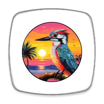 Pic Aquarelle Colorée Dessin Animé Kawaii Pet - Magnet carré - blanc - Devant