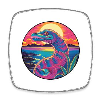 Kobra Buntes Aquarell Cartoon Kawaii Tier - Viereckiger Kühlschrankmagnet - Weiß - Vorne