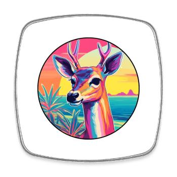 Impala Buntes Aquarell Cartoon Kawaii Tier - Viereckiger Kühlschrankmagnet - Weiß - Vorne