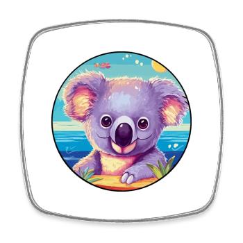 Koala Buntes Aquarell Cartoon Kawaii Tier - Viereckiger Kühlschrankmagnet - Weiß - Vorne