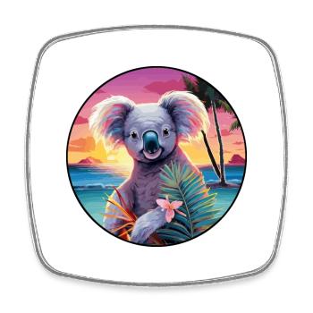 Koala Buntes Aquarell Cartoon Kawaii Tier - Viereckiger Kühlschrankmagnet - Weiß - Vorne