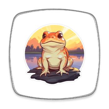 Guinea Pig Colorful Watercolor Cartoon Kawaii Pet - Square fridge magnet - white - Front
