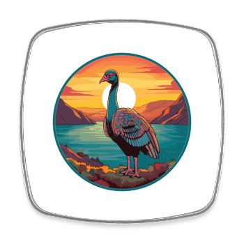 Turquie Animaux De Compagnie Aquarelle Colorée Dessin Animé Kawaii Pet - Magnet carré - blanc - Devant