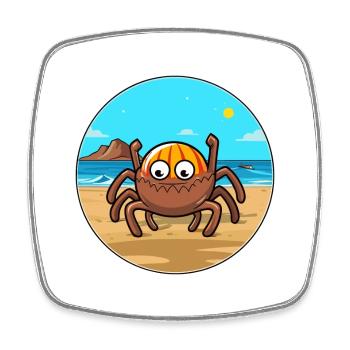 araignée aquarelle dessin animé Kawaii Clipart Animal - Magnet carré - blanc - Devant