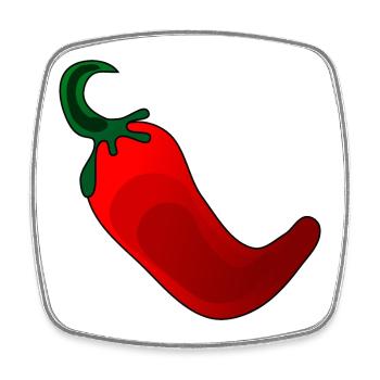 Hot Pepper Spiced Paprika - Cooking - Square fridge magnet - white - Front