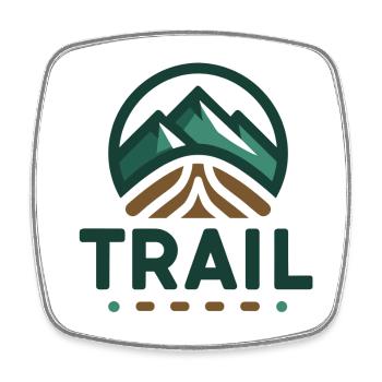 Trail Run – Cadeau Randonnée Trail - Magnet carré - blanc - Devant