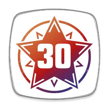 Superstar 30 - Square fridge magnet - white - Front