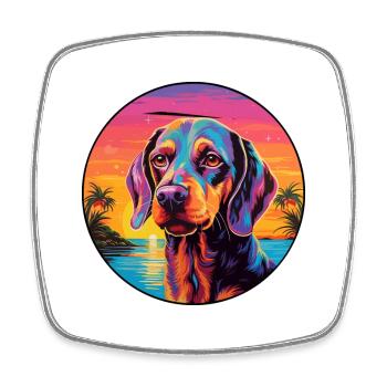 Amerikanischer Wasserhund Hunderasse Bunte Karikatur Wat - Viereckiger Kühlschrankmagnet - Weiß - Vorne