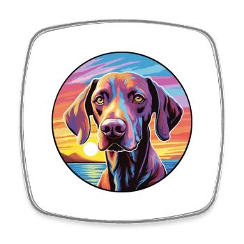 Ariege Pointer Hund Rasse Bunte Karikatur Watercol - Viereckiger Kühlschrankmagnet - Weiß - Vorne