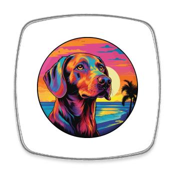 Aryan Molossus Dog Race Coloré Cartoon Watercol - Magnet carré - blanc - Devant