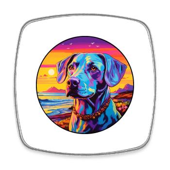 Argentino Dog Breed Colorful Cartoon Watercolor - Square fridge magnet - white - Front