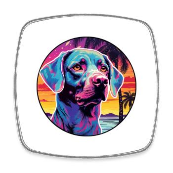 Bleu De Gascogne Dog Breed Colorful Cartoon Waterc - Square fridge magnet - white - Front