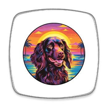 Boykin Épagneul Chien Race Coloré Cartoon Watercol - Magnet carré - blanc - Devant
