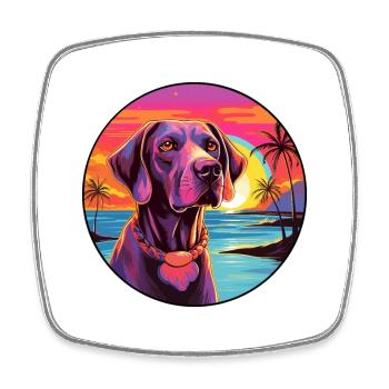 Bruno Jura Hund Rasse Bunte Karikatur Wasserc - Viereckiger Kühlschrankmagnet - Weiß - Vorne