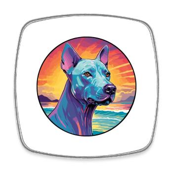 Blau Thai Ridgeback Hunderasse Bunte Karikatur Wat - Viereckiger Kühlschrankmagnet - Weiß - Vorne