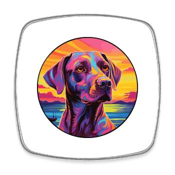 Burgos Pointer Dog Breed Colorful Cartoon Watercol - Square fridge magnet - white - Front