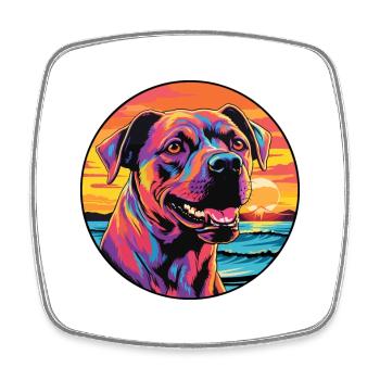 Córdoba Kampfhund Rasse Bunte Karikatur Wasserc - Viereckiger Kühlschrankmagnet - Weiß - Vorne