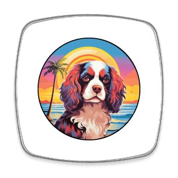 Cavalier King Charles Épagneul Race De Chien Coloré C - Magnet carré - blanc - Devant