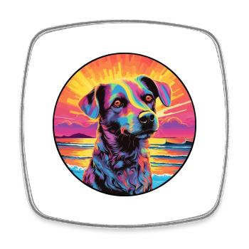 Cesky Fousek Chien Race Coloré Dessin Animé Aquarelle - Magnet carré - blanc - Devant