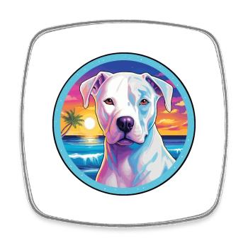 Dogue Argentino Race De Chien Coloré Cartoon Watercol - Magnet carré - blanc - Devant