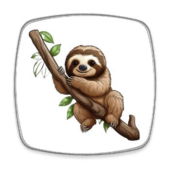 Cute Sloth - Square fridge magnet - white - Front