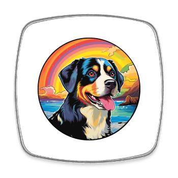 Entlebucher Mountain Dog Breed Coloré Cartoon Wa - Magnet carré - blanc - Devant