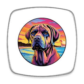 Mallorca Mastiff Race De Chien Coloré Cartoon Waterc - Magnet carré - blanc - Devant