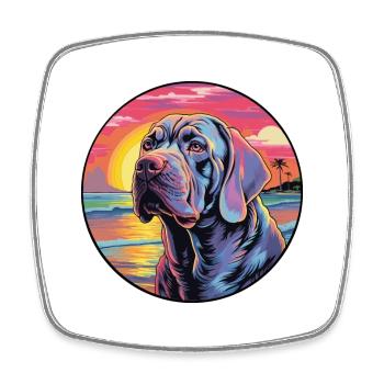 Neapolitan Mastiff Dog Breed Colorful Cartoon Wate - Square fridge magnet - white - Front