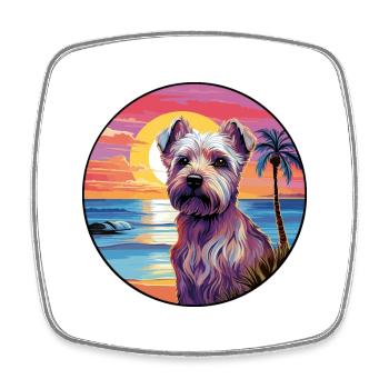 Ormskirk Terrier Hund Rasse Bunte Karikatur Wasserc - Viereckiger Kühlschrankmagnet - Weiß - Vorne