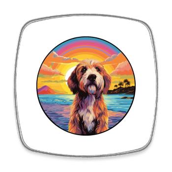 Petit Basset Griffon Vendeen Hunderasse Bunt Ca - Viereckiger Kühlschrankmagnet - Weiß - Vorne