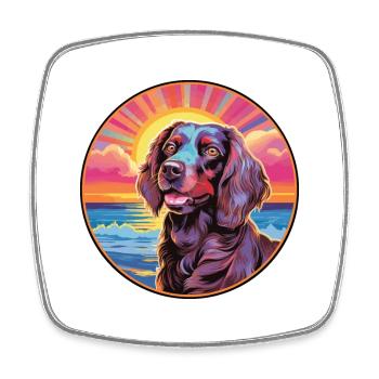Picardie Spaniel Hund Rasse Bunte Karikatur Waterco - Viereckiger Kühlschrankmagnet - Weiß - Vorne