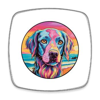 Sapsali Dog Breed Colorful Cartoon Watercolor - Square fridge magnet - white - Front