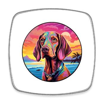 Southern Hound Dog Breed Colorful Cartoon Watercol - Square fridge magnet - white - Front