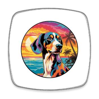 Treeing Walker Coonhound Dog Breed Colorful Cartoo - Square fridge magnet - white - Front