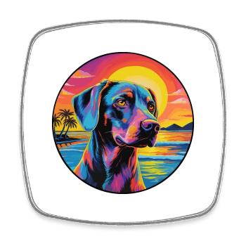 Transylvanian Hound chien race coloré dessin animé Wat - Magnet carré - blanc - Devant