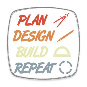 Architects schedule - Square fridge magnet - white - Front